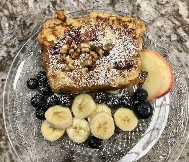 Stuffed French toast with berries at The Sidecar Inn