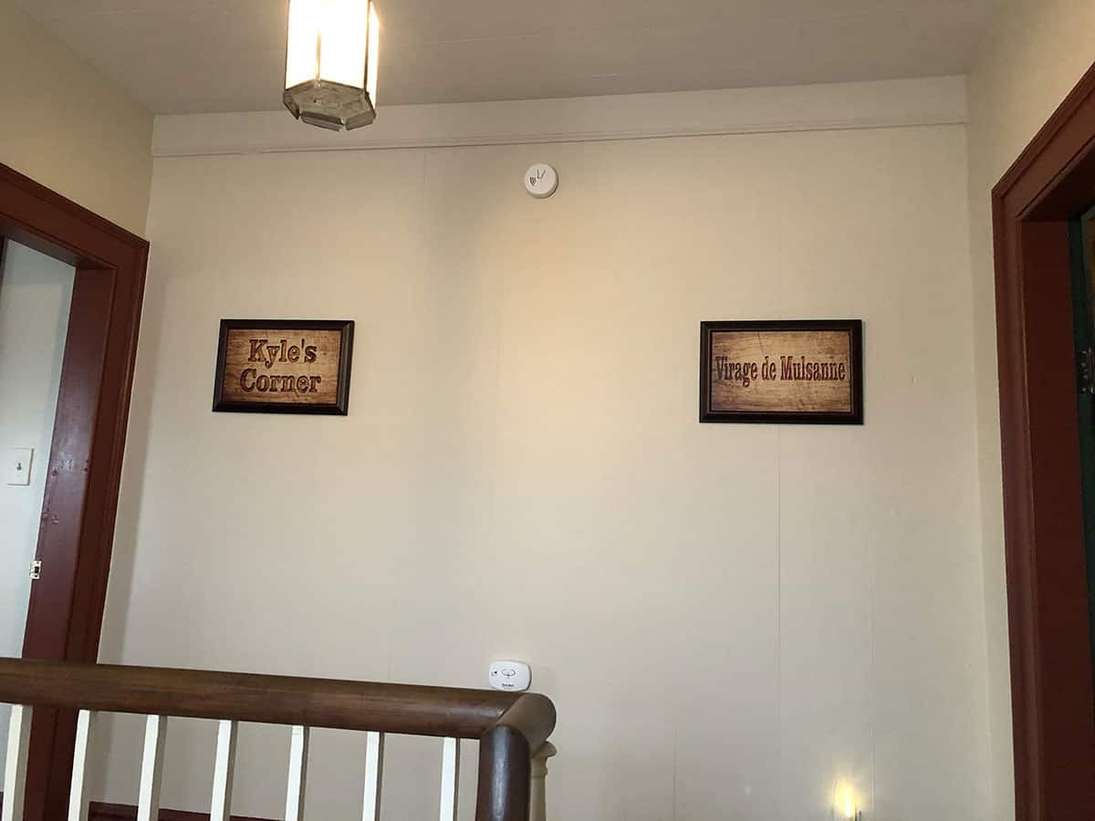 Room name signs at The Sidecar Inn